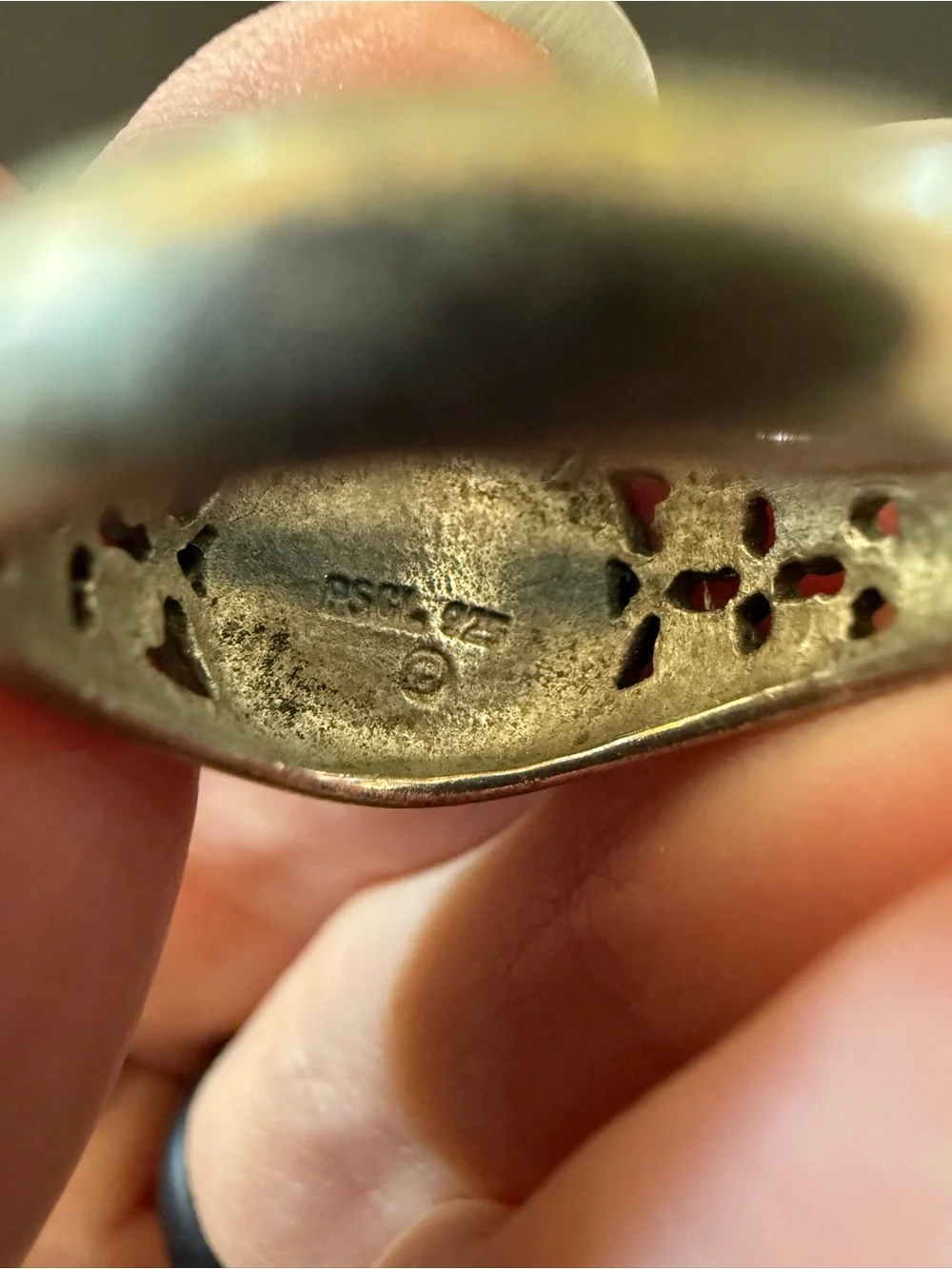 Vintage Pentagram Gothic Ring, Silver, Size 8.5